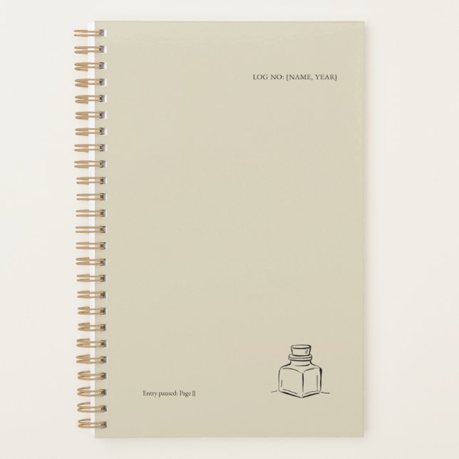 Ink Pot Minimalist Book Lover planner  (Front)