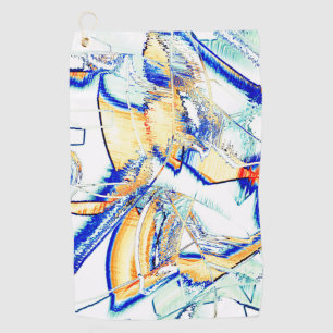 Ink ran in more than one direction? Orange, blue Golf Towel