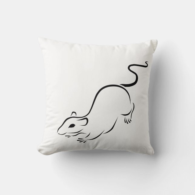 Ink Rat Cushion (Front)