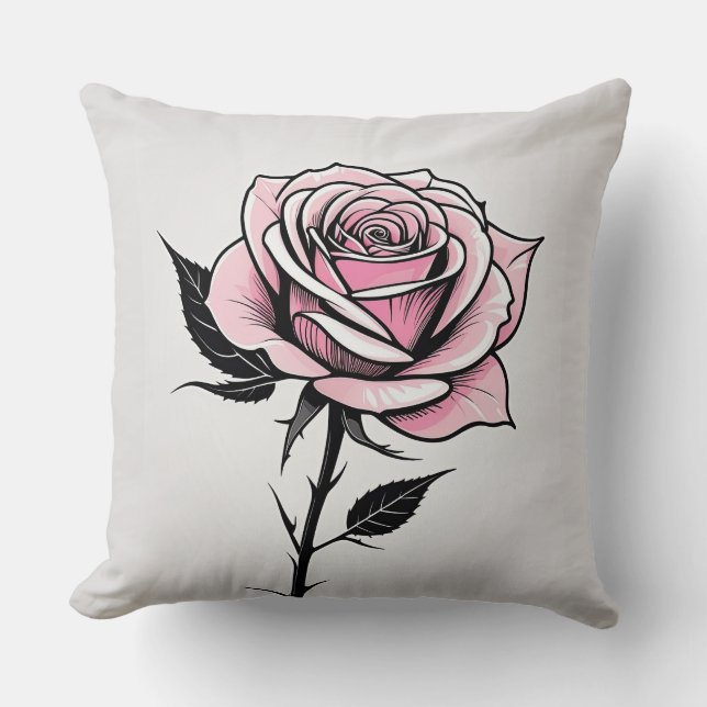 Ink Rose Cushion (Front)