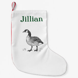 Ink Sketch Goose Design Small Christmas Stocking