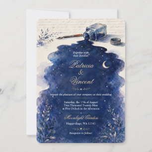 Ink Sky Love Story Wedding Invitation