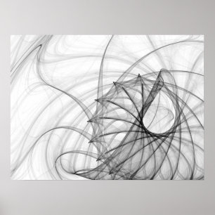 Ink Spirals and Spines Poster