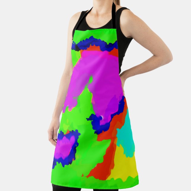 Ink Splash Colorful Abstract Pattern Painting 2020 Apron (Insitu)