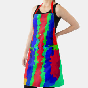 Ink Splash Colorful Bright Abstract Red Green 2020 Apron