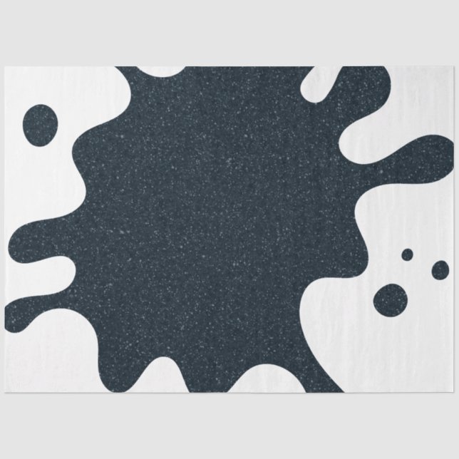 Ink Splash on White Tissue Wrap – Customisable Paper (Front)