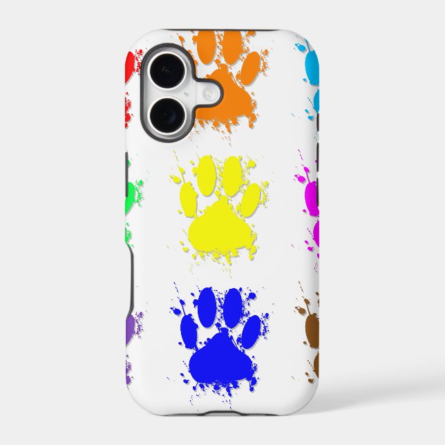 Ink Splatter Dog Paw Pattern (Back)