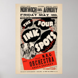 Ink Spots jazz poster - Norwich Armoury