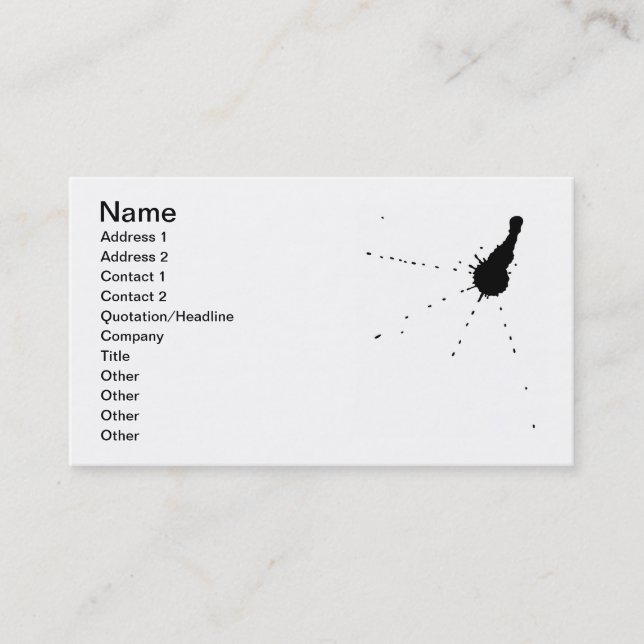 Ink Stain Business Card (Front)
