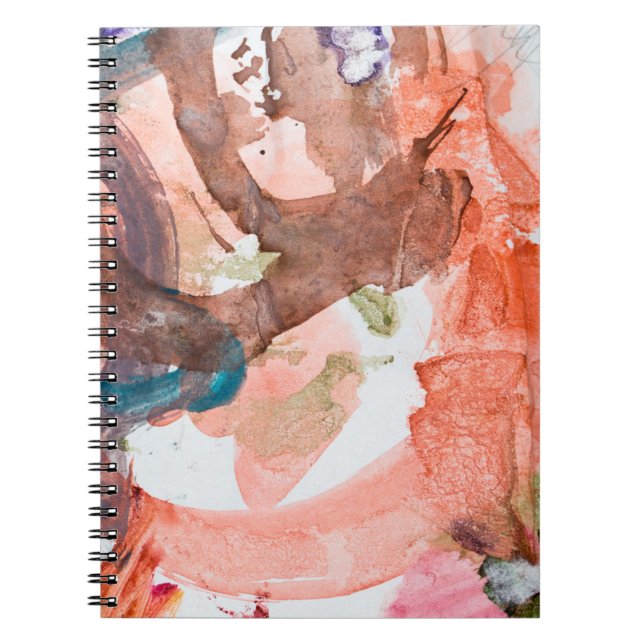 Ink stains on white paperabstract, acrylic, art, a notebook (Front)