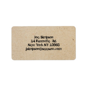 ink stamped address labels