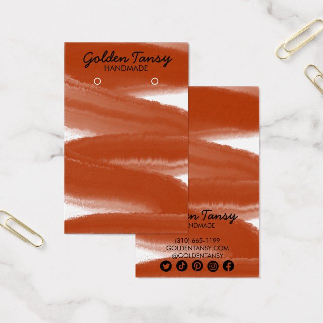 Ink Swipe Earring Necklace Jewellery Display Card (Office)