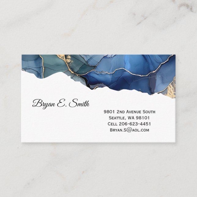 Ink Swirl Business Card (Front)