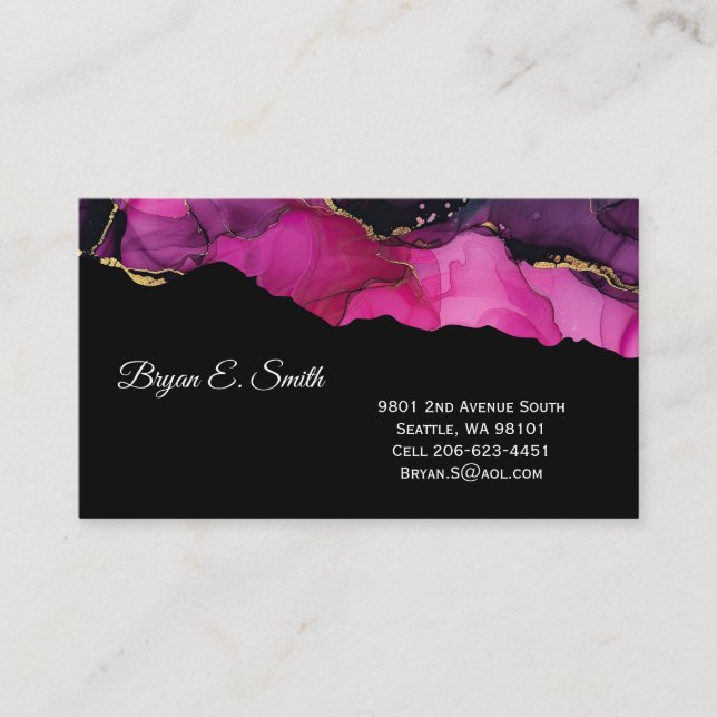 Ink Swirl Business Card (Front)