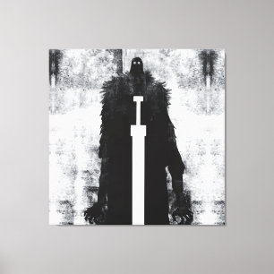 Ink Talking Fantasy V02 A Knight from hell Canvas Print