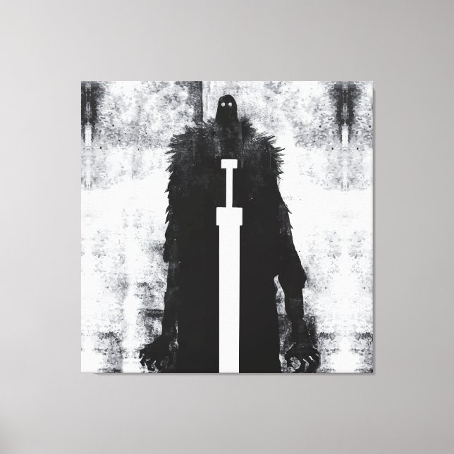 Ink Talking Fantasy V02 A Knight from hell Canvas Print (Front)