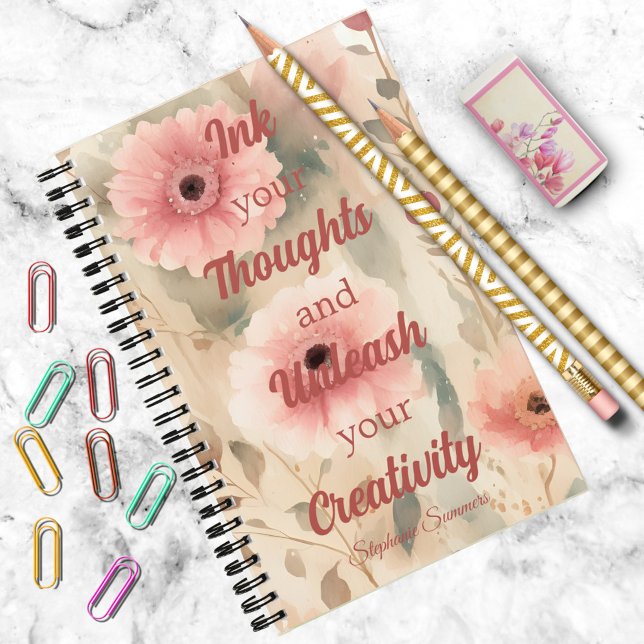 Ink Thoughts Unleash Creativity Inspiration Adult Notebook (Creator Uploaded)
