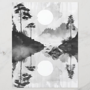 Ink Wash Art Scrapbooking Paper