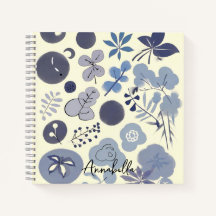 Ink & Watercolor Floral Notebook | College Ruled
