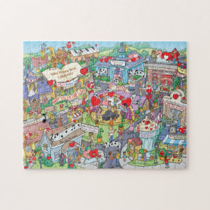 Inka Dinka Doo Town Valentine's Day Jigsaw Puzzle