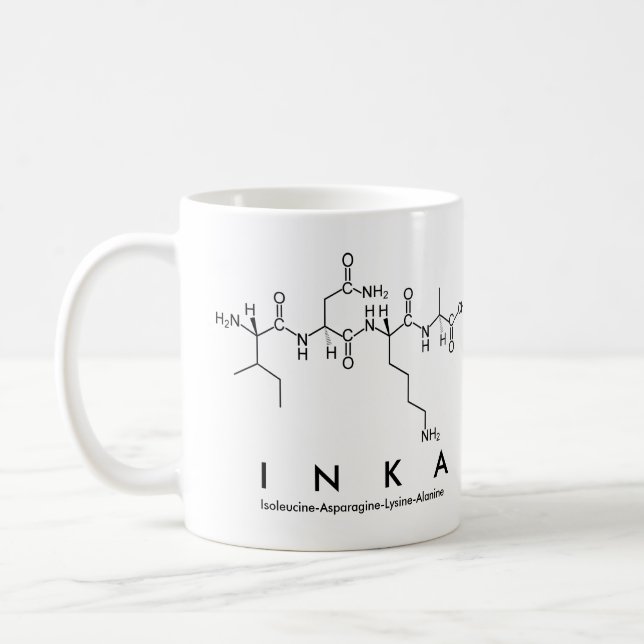 Inka peptide name mug (Left)