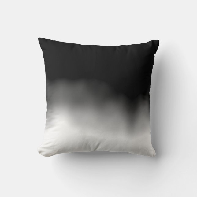 Inkblot Ombre Black Cushion (Front)