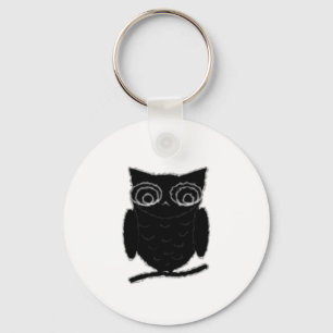 Inkblot Owl Key Ring