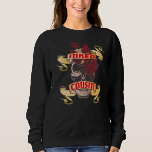 Inked And Cousin Tattoo Skull Red Roses Family Sweatshirt
