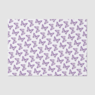 Inked butterfly art purple white tissue paper
