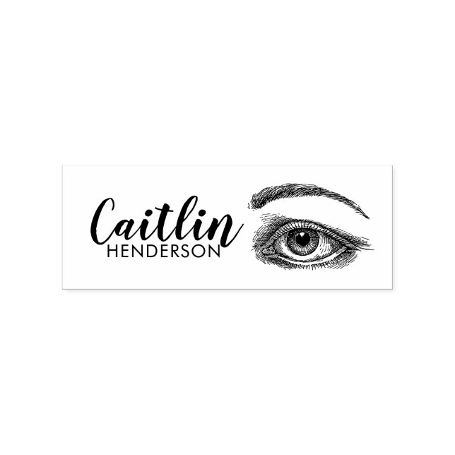 Inked eye illustration NAME STAMP  (Stamped)