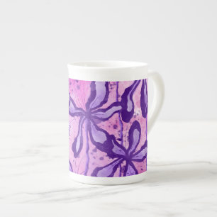 Inked Flowers Pink & Purple Bone China Mug