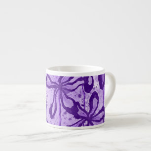 Inked Flowers Purple Espresso Cup
