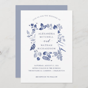 Inked Foliage   Wedding Invitation