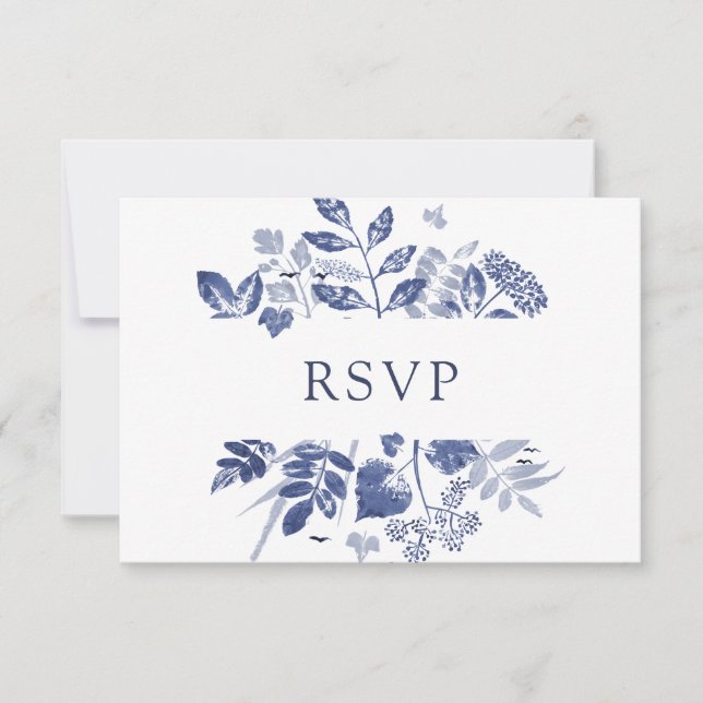 Inked Foliage | Wedding RSVP Card (Front)