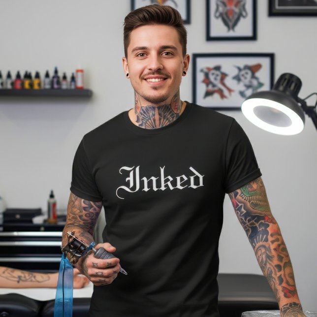 Inked Gothic Font for Tattoo Lovers T-Shirt (Creator Uploaded)