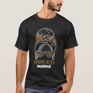 Inked Mama Leopard Tattooed Mum Boho Arrow Mama T-Shirt