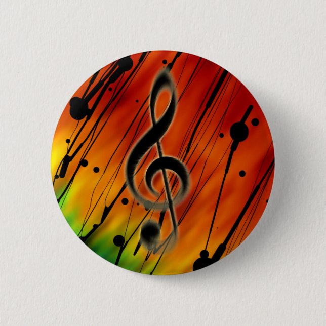 Inked Music 6 Cm Round Badge (Front)