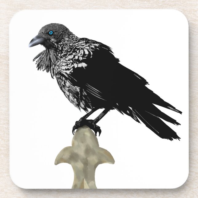 Inked Raven Coaster (Front)