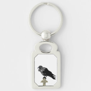 Inked Raven Key Ring