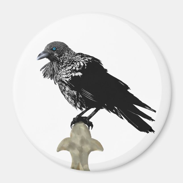 Inked Raven Magnet (Front)