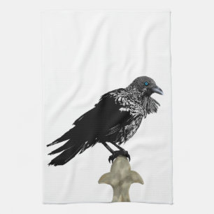 Inked Raven Tea Towel