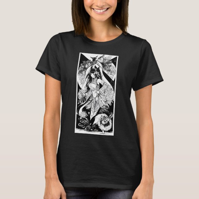 Inked Woman Druid T-Shirt (Front)