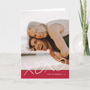 Inked XOXO Valentine's Day Card - Red