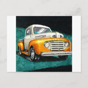 Inktober 2018 Day 16 - Classic 1950s Truck Postcard