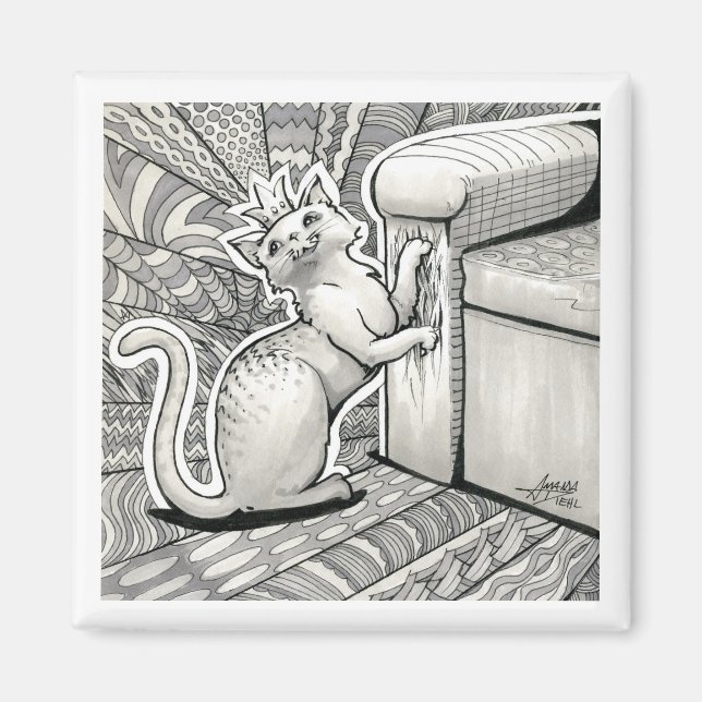 Inktober 2018 Day 22 - Princess Kitty Magnet (Front)