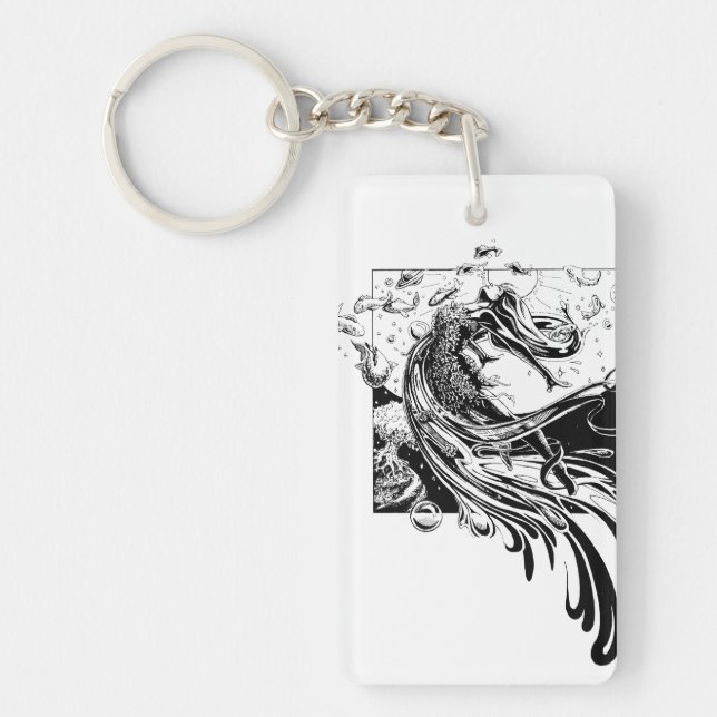 Inktober 2018 Day 26 - Stretch of the Imagination Key Ring (Front)