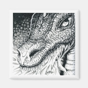 Inktober 2018 Day 3 - Dragon Roast Magnet