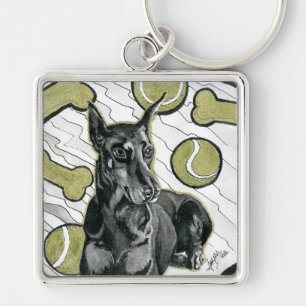 Inktober 2018 Day 6 - Pretty Doberman Dreams Key Ring