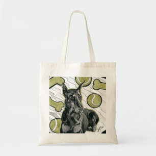 Inktober 2018 Day 6 - Pretty Doberman Dreams Tote Bag