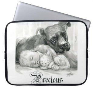 Inktober 2018 Day 9 - Precious Friends Laptop Sleeve